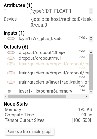 Run metadata info card